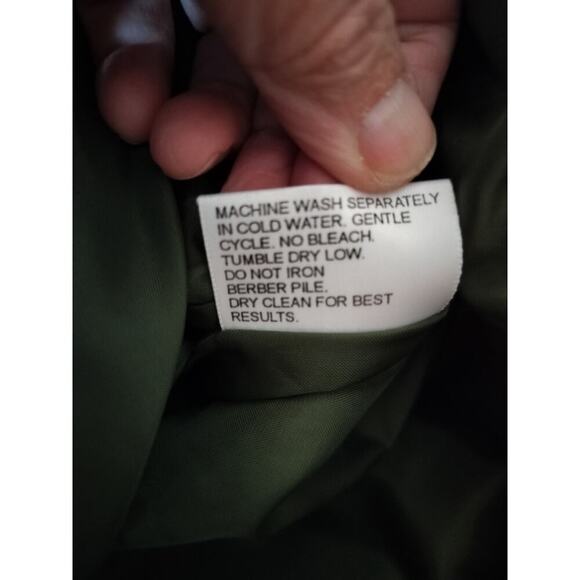 3235) Vintage Braetan Micro Velour Fleece Plaid Zip Front Berber Coat Large - Picture 11 of 11